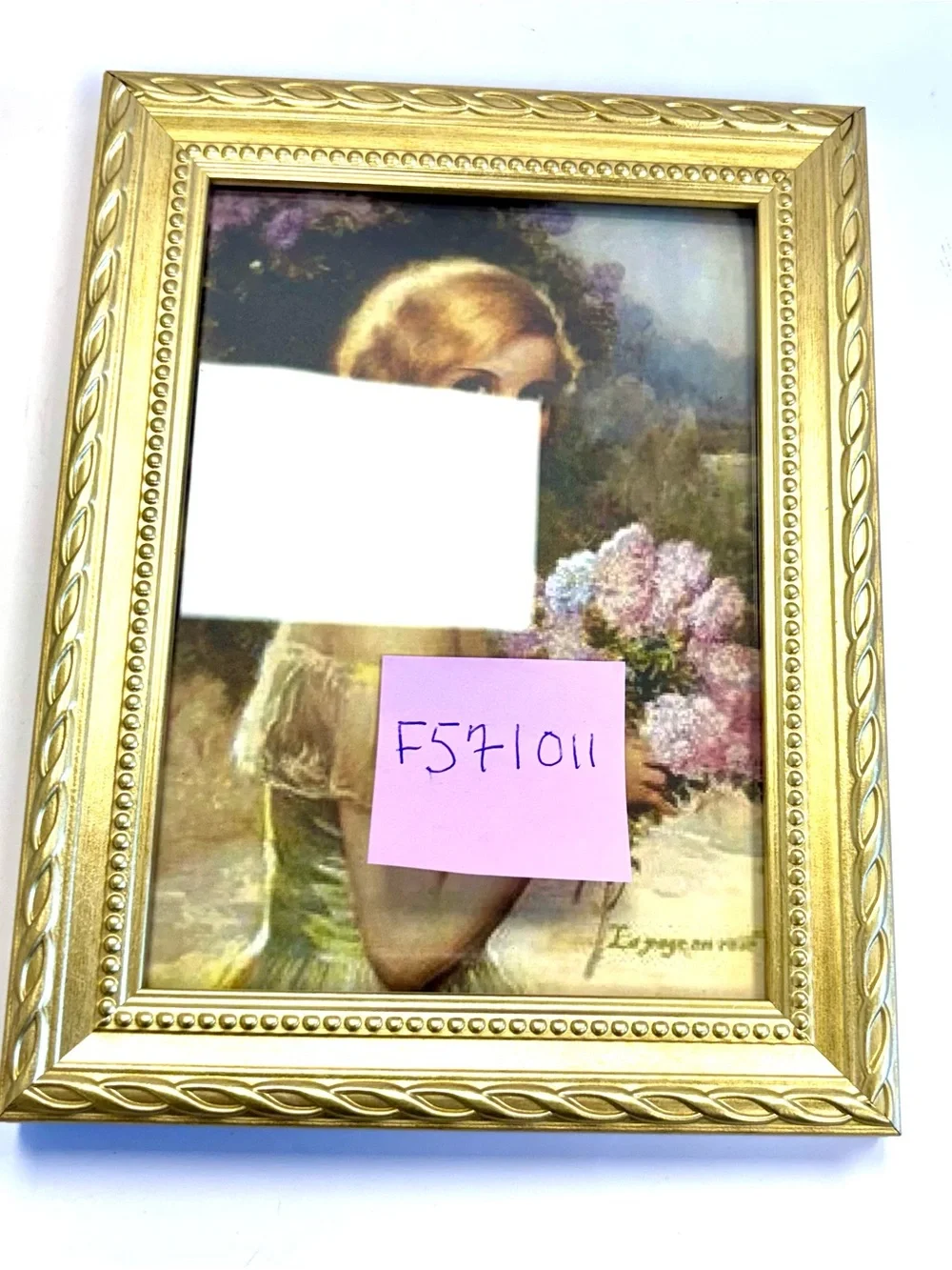 Vintage Style Gold Frame Lawrence Home 5 x 7 Easel Back F571011